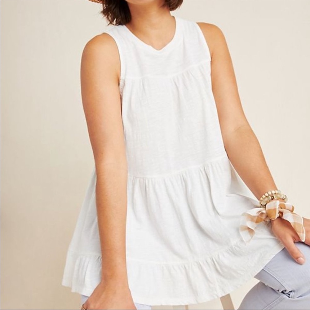 GEORGIA TIERED BABYDOLL TUNIC 2x Anthropologie
